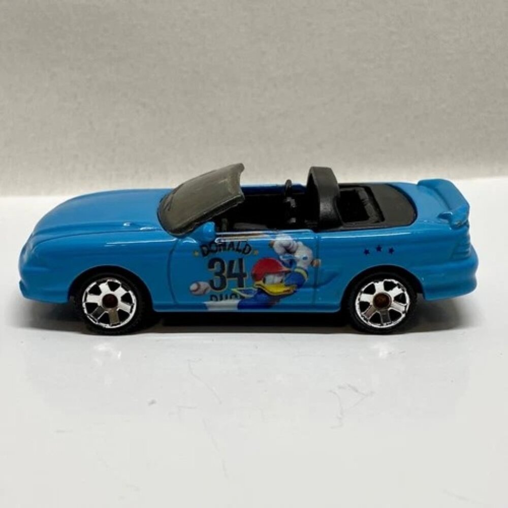 Vintage Matchbox 1994 Ford Mustang Cobra Convertible Donald Duck + Mickey 1995